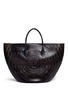Main View - Click To Enlarge - ALAÏA - 'New Vienne' large lasercut leather beach tote