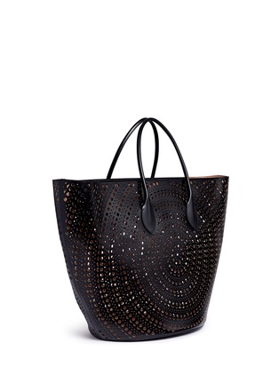 Figure View - Click To Enlarge - ALAÏA - 'New Vienne' large lasercut leather beach tote