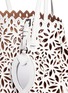  - ALAÏA - 'Marguerite' floral lasercut metallic layered leather tote