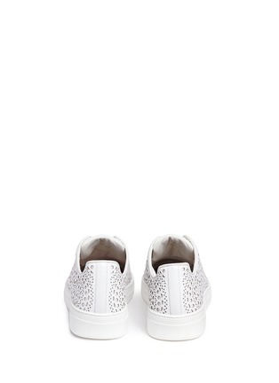 Back View - Click To Enlarge - ALAÏA - Lasercut leather sneakers