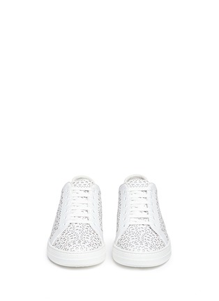 Front View - Click To Enlarge - ALAÏA - Lasercut leather sneakers