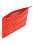 Detail View - Click To Enlarge - ALAÏA - 'Vienne Vague Fleur' large lasercut leather zip pouch