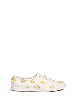 Main View - Click To Enlarge - KEDS - x Kate Spade 'Champion' orange blossom print sneakers