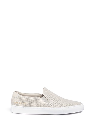Main View - Click To Enlarge - COMMON PROJECTS - Perforated leather skate slip-ons