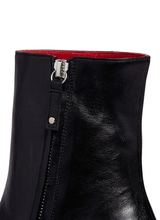 Detail View - Click To Enlarge - DORATEYMUR - 'Nizip' metal hoop leather ankle boots