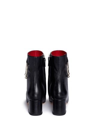 Back View - Click To Enlarge - DORATEYMUR - 'Nizip' metal hoop leather ankle boots