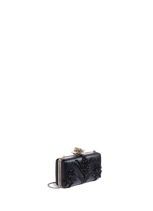 Figure View - Click To Enlarge - ALEXANDER MCQUEEN - Heart frame beaded leather box clutch