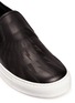 Detail View - Click To Enlarge - NEIL BARRETT - 'Basketball Tatoo' thunderbolt leather slip-on sneakers