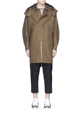 Main View - Click To Enlarge - OAMC - 'Jungle' cotton-linen hopsack coat