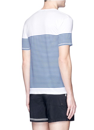 Back View - Click To Enlarge - DANWARD - Stripe cotton jersey T-shirt