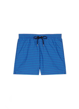 Main View - Click To Enlarge - DANWARD - Mid length geometric print swim shorts