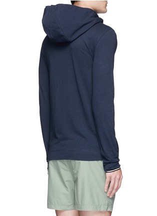 Back View - Click To Enlarge - DANWARD - Poplin hood cotton-linen hoodie