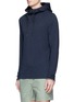 Front View - Click To Enlarge - DANWARD - Poplin hood cotton-linen hoodie