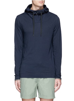 Main View - Click To Enlarge - DANWARD - Poplin hood cotton-linen hoodie