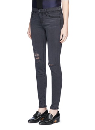 Front View - Click To Enlarge - FRAME - 'Le Skinny De Jeanne' high waist ripped jeans