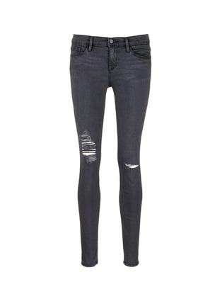 Main View - Click To Enlarge - FRAME - 'Le Skinny De Jeanne' high waist ripped jeans