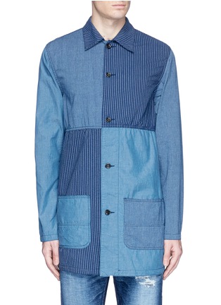 Main View - Click To Enlarge - FDMTL - Boro patchwork shirt jacket