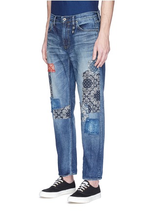 Detail View - Click To Enlarge - FDMTL - 'Heritage CS34' paisley print patchwork jeans