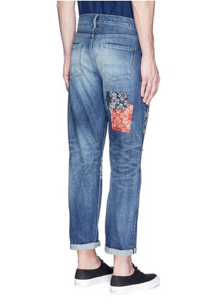 Back View - Click To Enlarge - FDMTL - 'Heritage CS34' paisley print patchwork jeans