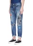 Front View - Click To Enlarge - FDMTL - 'Heritage CS34' paisley print patchwork jeans