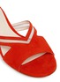 Detail View - Click To Enlarge - NICHOLAS KIRKWOOD - 'Casati Pearl' cutout chevron suede slide sandals