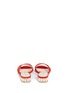 Back View - Click To Enlarge - NICHOLAS KIRKWOOD - 'Casati Pearl' cutout chevron suede slide sandals