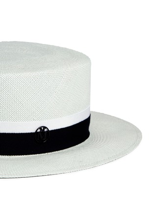 Detail View - Click To Enlarge - MAISON MICHEL - 'Kiki' hemp straw boater hat