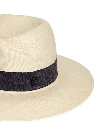 Detail View - Click To Enlarge - MAISON MICHEL - 'Virginie' ribbon band panama straw fedora hat