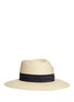 Main View - Click To Enlarge - MAISON MICHEL - 'Virginie' ribbon band panama straw fedora hat