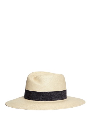 Figure View - Click To Enlarge - MAISON MICHEL - 'Virginie' ribbon band panama straw fedora hat