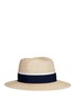 Main View - Click To Enlarge - MAISON MICHEL - 'Henrietta' ribbon band hemp straw fedora hat