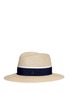 Figure View - Click To Enlarge - MAISON MICHEL - 'Henrietta' ribbon band hemp straw fedora hat