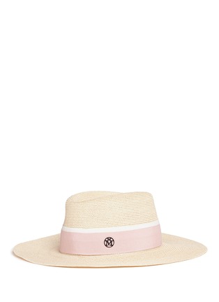 Figure View - Click To Enlarge - MAISON MICHEL - 'Charles' ribbon canapa straw hat