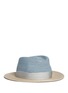 Main View - Click To Enlarge - MAISON MICHEL - 'Thadee' colourblock straw trilby hat