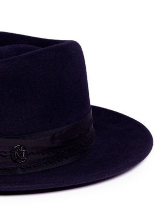 Detail View - Click To Enlarge - MAISON MICHEL - 'Thadee' swirl rabbit furfelt fedora hat