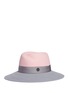 Figure View - Click To Enlarge - MAISON MICHEL - 'Virginie' colourblock rabbit furfelt fedora hat