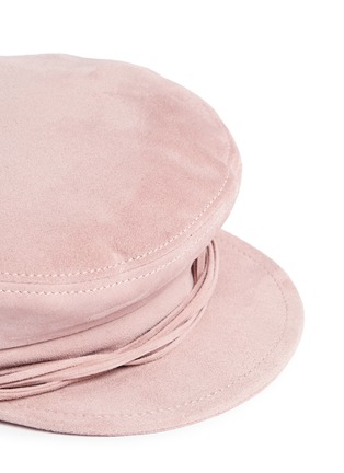 Detail View - Click To Enlarge - MAISON MICHEL - 'Aby' multi cord goat suede officer cap