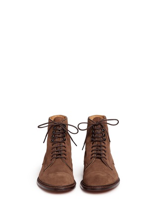 Front View - Click To Enlarge - TRICKER’S - 'Scott' suede lace-up boots