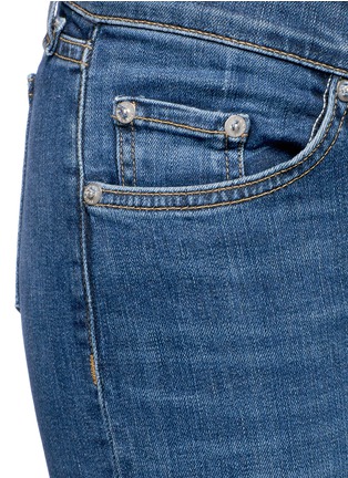 Detail View - Click To Enlarge - RAG & BONE - 'Capri' frayed staggered hem cropped skinny jeans