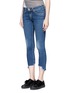 Front View - Click To Enlarge - RAG & BONE - 'Capri' frayed staggered hem cropped skinny jeans