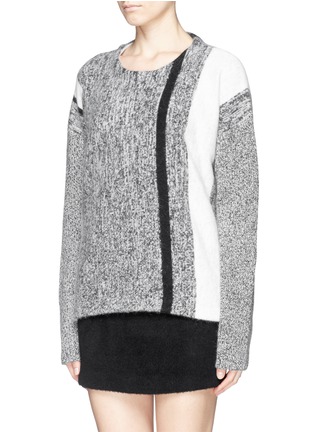 Front View - Click To Enlarge - T BY ALEXANDER WANG - Stripe melangé sweater 