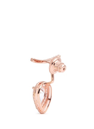 Detail View - Click To Enlarge - CARAT* - 'Soma' pear cut gemstone rose gold jacket earrings