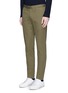 Front View - Click To Enlarge - INCOTEX - Slim fit water-repellent cotton chinos