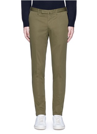 Main View - Click To Enlarge - INCOTEX - Slim fit water-repellent cotton chinos