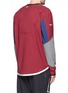 Back View - Click To Enlarge - DYNE - Retractable hood kangaroo pocket colourblock sweatshirt