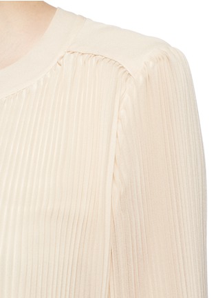 Detail View - Click To Enlarge - CHLOÉ - Pleated georgette flare sleeve top