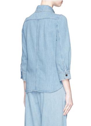 Back View - Click To Enlarge - CHLOÉ - Washed denim shirt