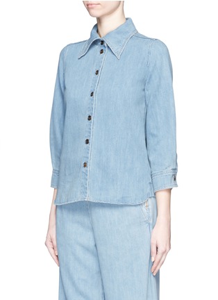 Front View - Click To Enlarge - CHLOÉ - Washed denim shirt