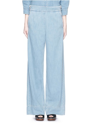 Detail View - Click To Enlarge - CHLOÉ - Washed denim wide leg jeans