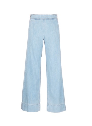 Main View - Click To Enlarge - CHLOÉ - Washed denim wide leg jeans